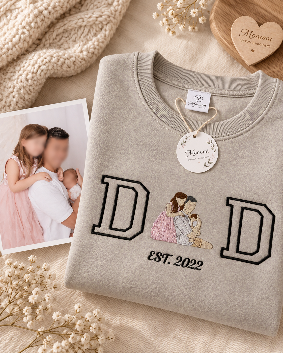 Personalised MOM/DAD Photo Sweatshirt - Image 5